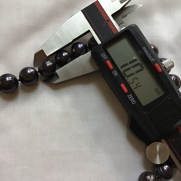 11mm Iridescent Tahitian Pearl Strand Sterling Silver - Picture 4 of 13